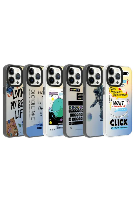 Techaks TCHS-27913 Iphone 13 Pro Max Kılıf Kamera Çıkıntılı Desenli Figürlü Mat Yüzeyli Sert Kapak Dragon-Have