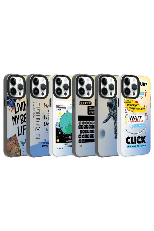 Techaks TCHS-27915 Iphone 14 Pro Kılıf Kamera Çıkıntılı Desenli Figürlü Mat Yüzeyli Sert Kapak Dragon-Seyahat