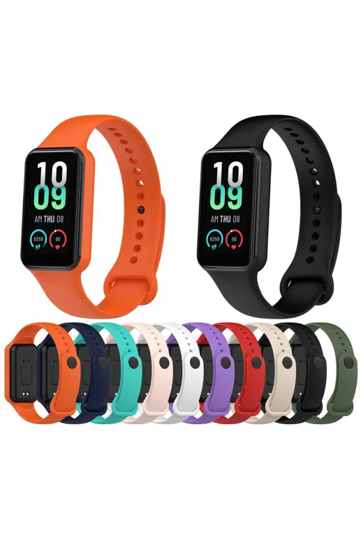 Techaks TCHS-28671 Xiaomi Redmi Smart Band 2 Uyumlu Krd-87 Uyumlu Zore Kordon-Kırmızı