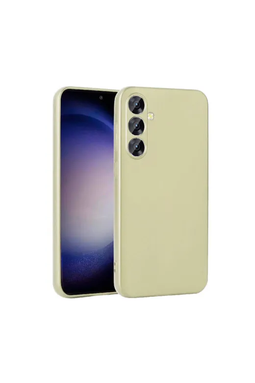 Techaks TCHS-30234 Galaxy S24 Uyumlu Yumuşak Dokulu Renkli İnce Silikon Soft Kapak Premier-Gold
