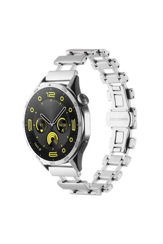Techaks TCHS-30456 Galaxy Watch 46Mm Uyumlu Clo- Krd-96 22Mm Metal Kordon-Gold