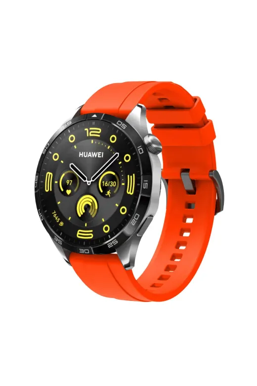 Techaks TCHS-30551 Huawei Gt4 22Mm Uyumlu Clo- Krd-95 Silikon Kordon-Kırmızı