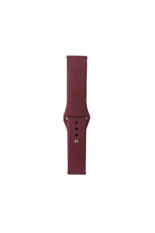 Techaks TCHS-31249 Gear S3 Band Serisi 22Mm Klasik Kordon Silikon Strap Kayış-Red Wine