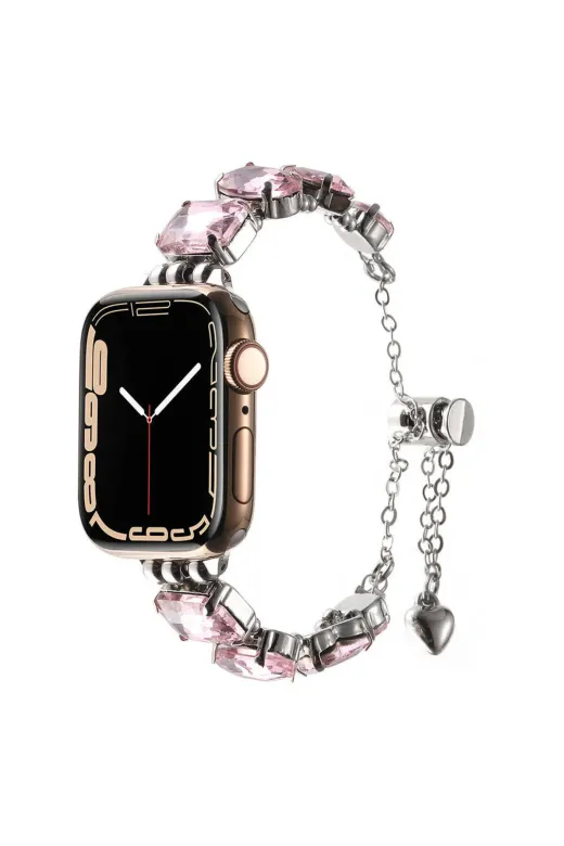 Techaks TCHS-32252 Apple Watch Ultra 49Mm Zore Krd-115 Renkli Taş Tasarımlı Kordon-Colorful
