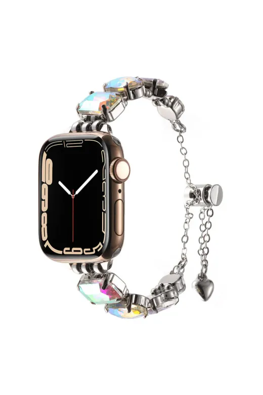 Techaks TCHS-32252 Apple Watch Ultra 49Mm Zore Krd-115 Renkli Taş Tasarımlı Kordon-Colorful