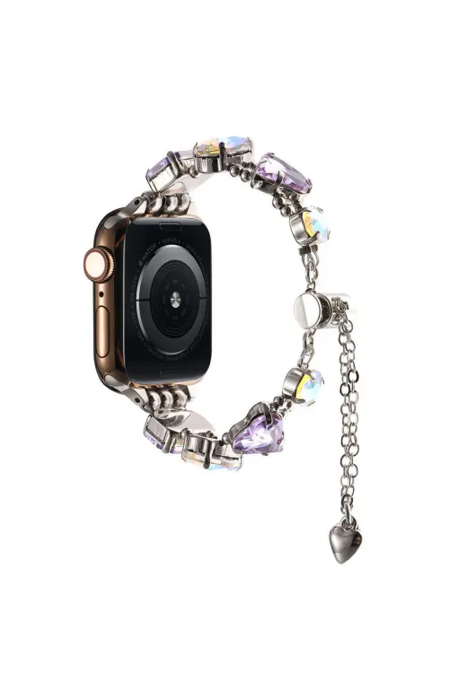 Techaks TCHS-32252 Apple Watch Ultra 49Mm Zore Krd-115 Renkli Taş Tasarımlı Kordon-Colorful