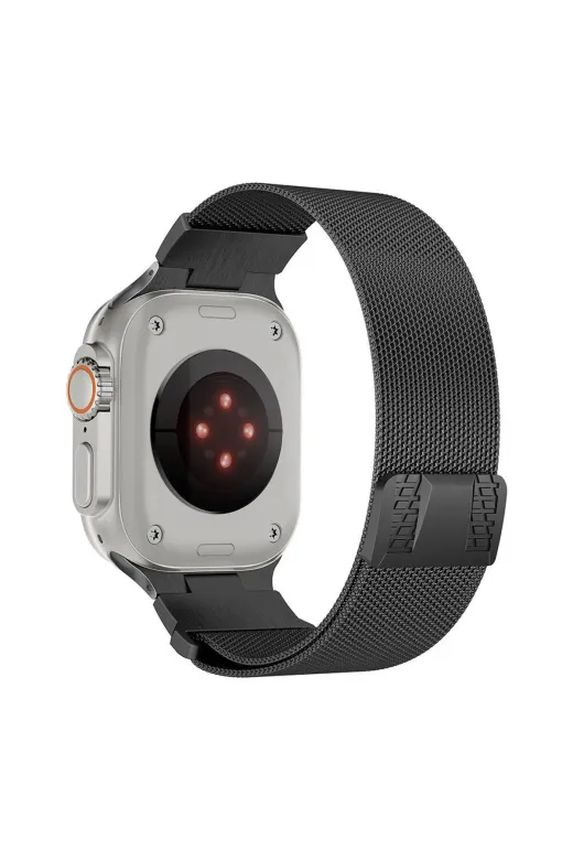 Techaks TCHS-32381 Apple Watch Ultra 49Mm Zore Krd-107 Metal Hasır Kordon-Starlight