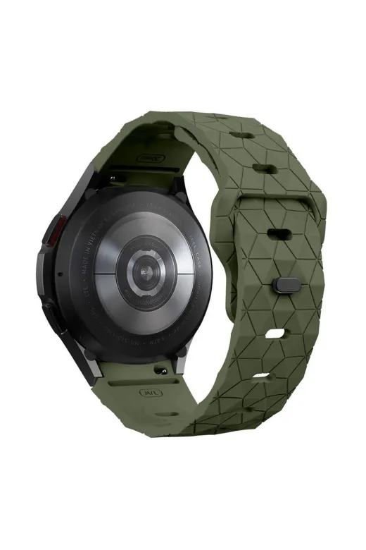 Techaks TCHS-32940 Galaxy Watch 5 Pro 45Mm Zore Krd-116 20Mm Futbol Desenli Spor Tasarımlı Silikon Kordon-Turuncu