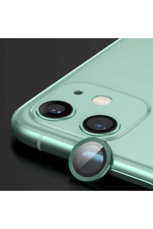Techaks TCHS-CL-07-iPhone 11 Iphone 11 Uyumlu Zore Cl-07 Kamera Koruyucu-Koyu Yeşil