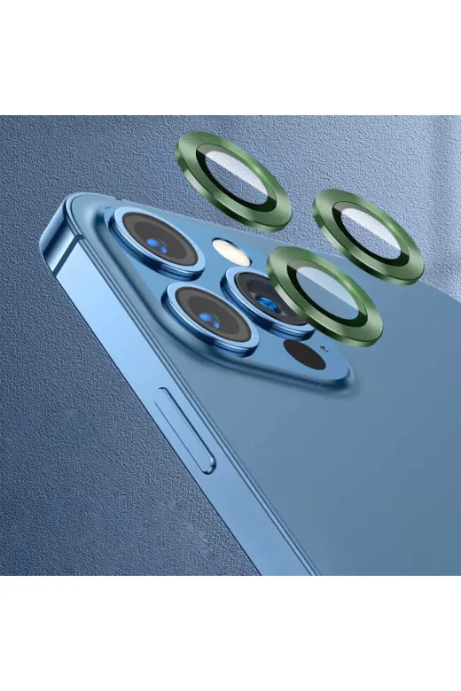 Techaks TCHS-CL-07-iPhone 11 Pro Max Iphone 11 Pro Max Uyumlu Zore Cl-07 Kamera Koruyucu-Koyu Yeşil