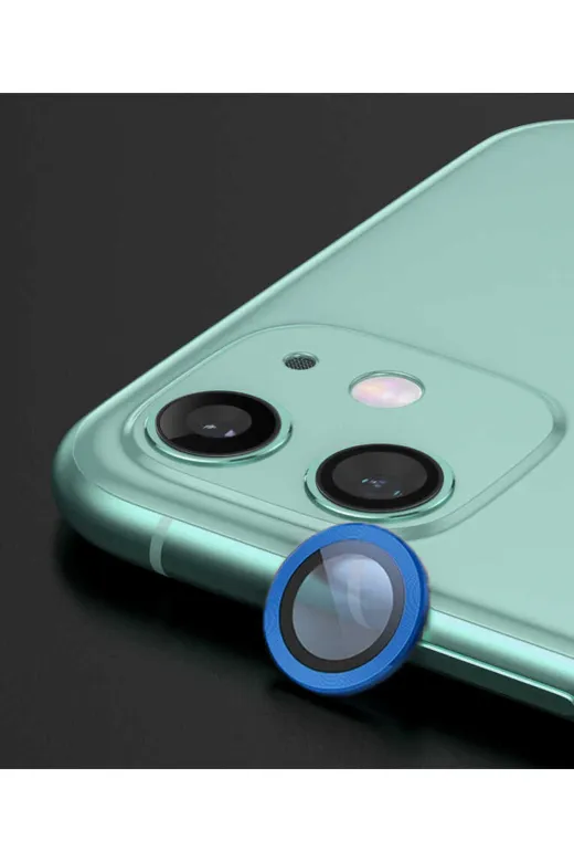 Techaks TCHS-CL-07-iPhone 12 Iphone 12 Uyumlu Zore Cl-07 Kamera Koruyucu-Lacivert