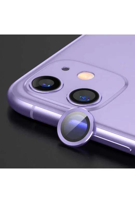 Techaks TCHS-CL-07-iPhone 12 Mini Iphone 12 Mini Uyumlu Zore Cl-07 Kamera Koruyucu-Mor
