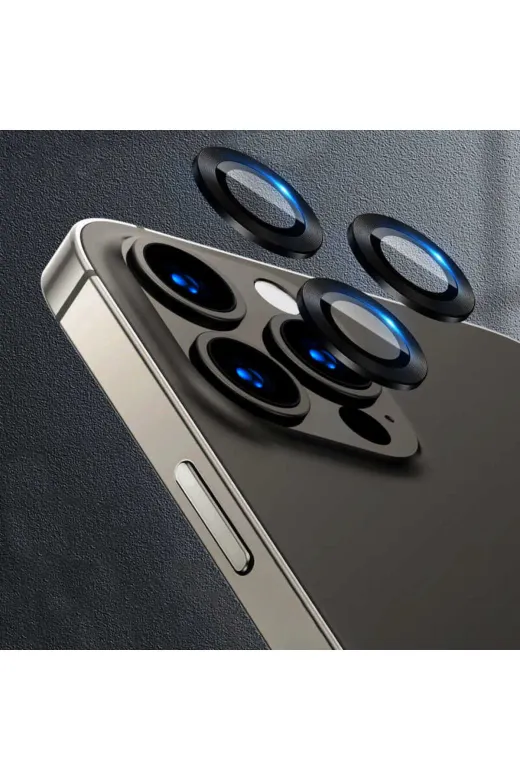 Techaks TCHS-CL-07-iPhone 13 Pro Iphone 13 Pro Uyumlu Zore Cl-07 Kamera Koruyucu-Siyah