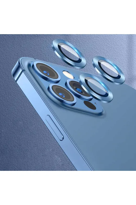 Techaks TCHS-CL-07-iPhone 13 Pro Max Iphone 13 Pro Max Uyumlu Zore Cl-07 Kamera Koruyucu-Mavi