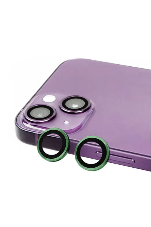 Techaks TCHS-CL-07-iPhone 14 Plus Iphone 14 Plus Uyumlu Zore Cl-07 Kamera Koruyucu-Koyu Yeşil