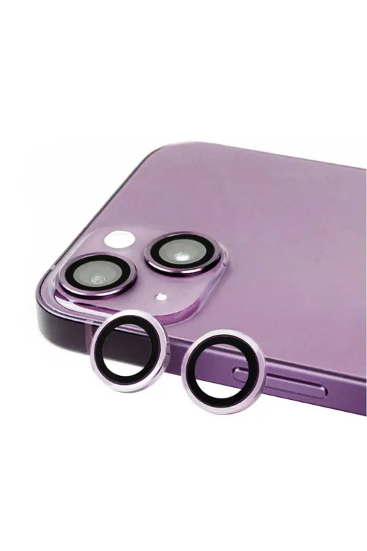 Techaks TCHS-CL-07-iPhone 14 Plus Iphone 14 Plus Uyumlu Zore Cl-07 Kamera Koruyucu-Mor