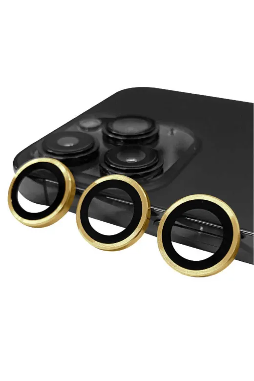 Techaks TCHS-CL-07-iPhone 14 Pro Iphone 14 Pro Uyumlu Zore Cl-07 Kamera Koruyucu-Gold