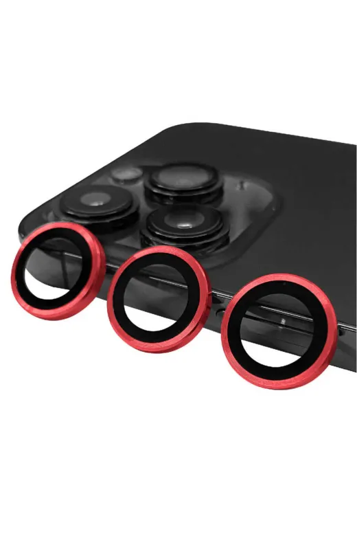 Techaks TCHS-CL-07-iPhone 14 Pro Max Iphone 14 Pro Max Uyumlu Zore Cl-07 Kamera Koruyucu-Kırmızı