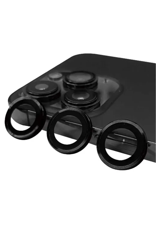 Techaks TCHS-CL-07-iPhone 15 Pro Iphone 15 Pro Uyumlu Zore Cl-07 Kamera Koruyucu-Siyah