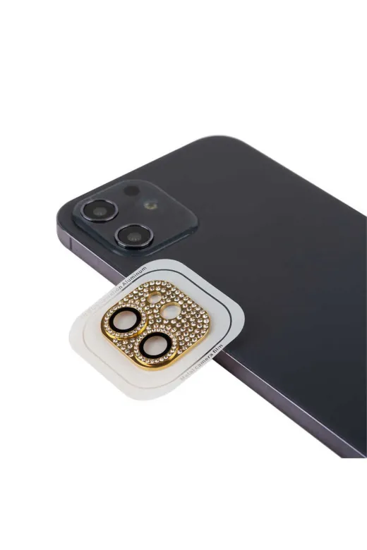 Techaks TCHS-CL-08-iPhone 11 Iphone 11 Uyumlu Zore Cl-08 Kamera Koruyucu-Gold