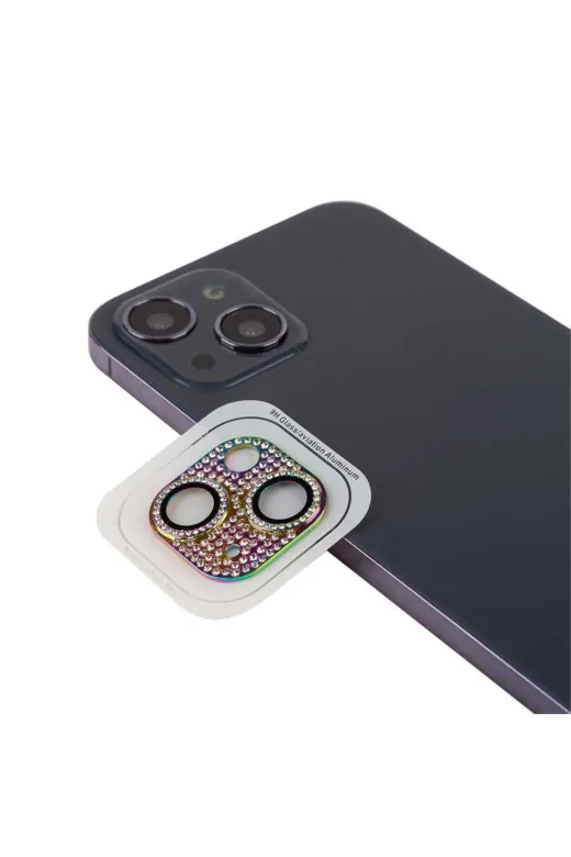 Techaks TCHS-CL-08-iPhone 13 Mini Iphone 13 Mini Uyumlu Zore Cl-08 Kamera Koruyucu-Colorful