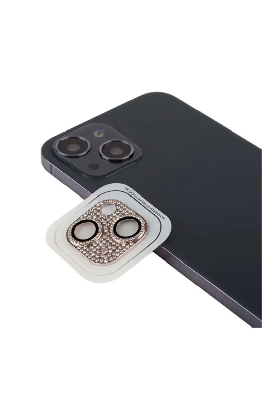 Techaks TCHS-CL-08-iPhone 13 Mini Iphone 13 Mini Uyumlu Zore Cl-08 Kamera Koruyucu-Pembe