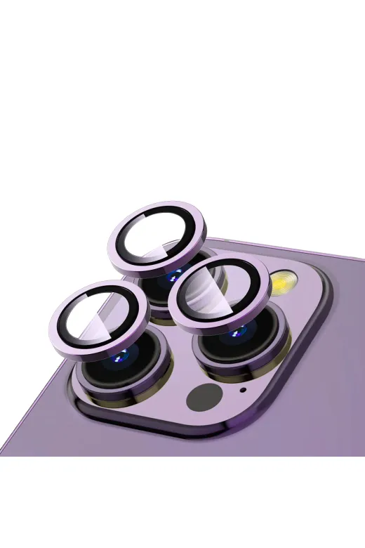 Techaks TCHS-CL-12-iPhone 14 Pro Iphone 14 Pro Uyumlu Cl-12 Premium Safir Parmak İzi Bırakmayan Anti-Refcloive Kamera Koruyucu