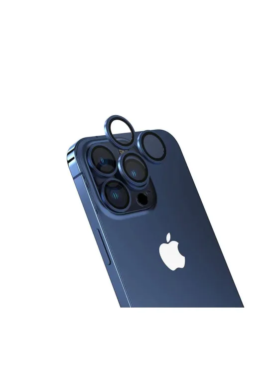 Techaks TCHS-CL-15 TİTANİUM-iPhone 15 Pro Iphone 15 Pro Uyumlu Zore Cl-15 Parmak İzi Bırakmayan Anti-Refcloive Kamera Koruyucu-Midn