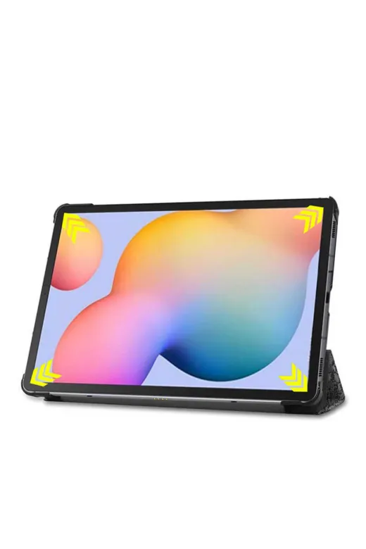 Techaks TCHS14845 Galaxy Tab S7 Plus T970  Uyumlu Zore Smart Cover Standlı 1-1 Kılıf-Kırmızı