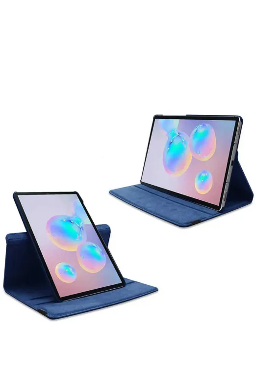 Techaks TCHS14987 Galaxy Tab S7 Plus T970  Uyumlu Zore Dönebilen Standlı Kılıf-Pembe Koyu