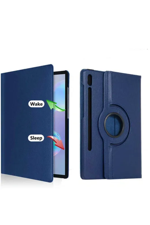 Techaks TCHS14987 Galaxy Tab S7 Plus T970  Uyumlu Zore Dönebilen Standlı Kılıf-Pembe Koyu