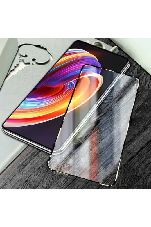 Techaks TCHS15599 Realme 7 Pro Uyumlu Kenarları Kırılmaya Dayanıklı Cam Ekran Koruyucu