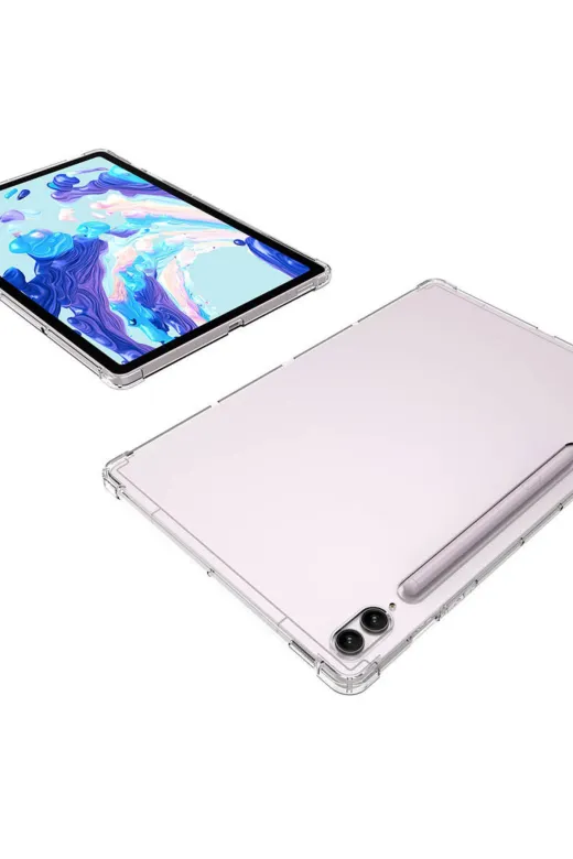 Techaks TCHS29813 Galaxy Tab S8 Ultra Kılıf  Uyumlu Zore Tablet Nitro Anti Shock Silikon Kapak-Renksiz