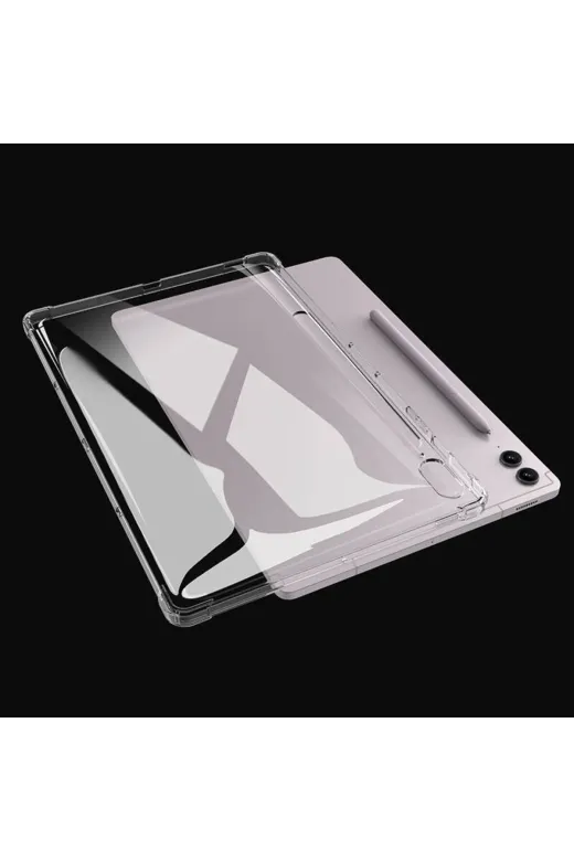 Techaks TCHS29813 Galaxy Tab S8 Ultra Kılıf  Uyumlu Zore Tablet Nitro Anti Shock Silikon Kapak-Renksiz