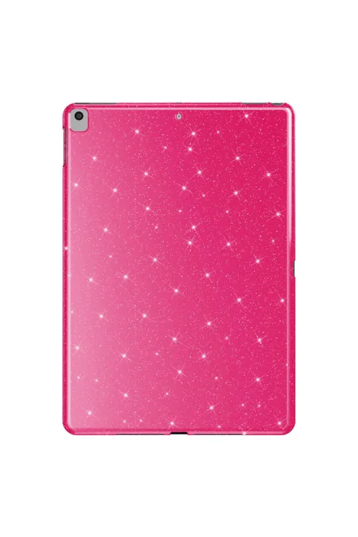 Techaks TCHS30610 Ipad Pro 10.5 (7 Nesil) Simli Parlak Görünümlü Uyumlu Zore Tablet Koton Kılıf-Pembe Koyu