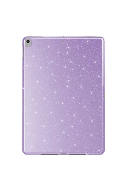 Techaks TCHS30610 Ipad Pro 10.5 (7 Nesil) Simli Parlak Görünümlü Uyumlu Zore Tablet Koton Kılıf-Lila