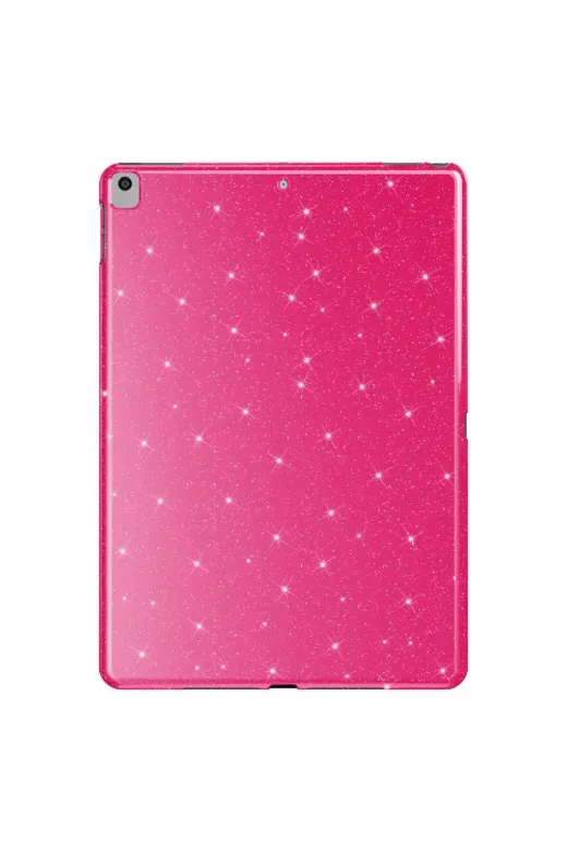 Techaks TCHS30611 Ipad 10.2 (8 Nesil) Simli Parlak Görünümlü Uyumlu Zore Tablet Koton Kılıf-Pembe Koyu