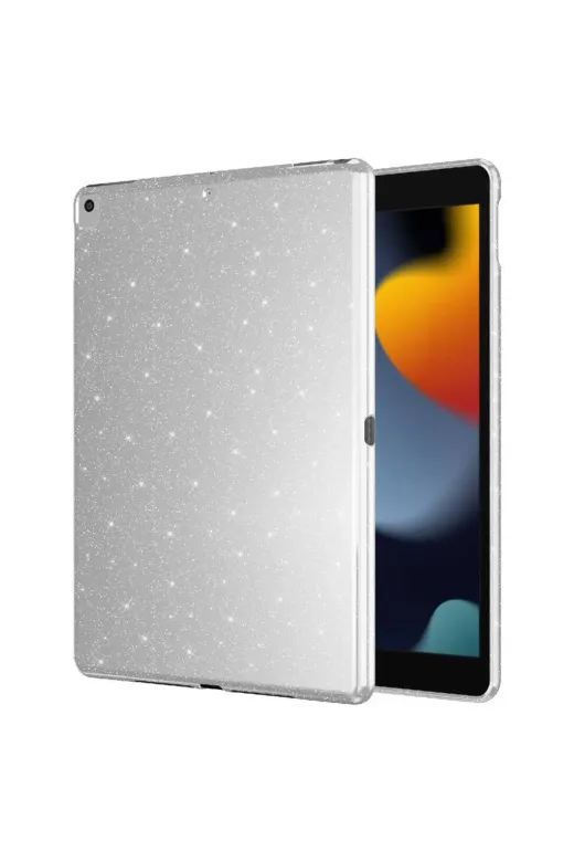 Techaks TCHS30611 Ipad 10.2 (8 Nesil) Simli Parlak Görünümlü Uyumlu Zore Tablet Koton Kılıf-Pembe Koyu