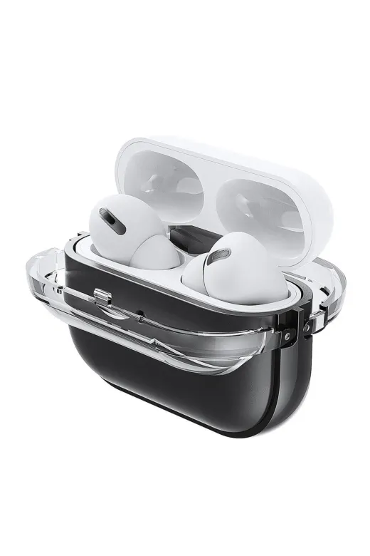 Techaks TCHS31756 Air-Pods Pro 2 Uyumlu  Airbag 36 Darbelere Karşı Dayanıklı Kılıf-Şeffaf