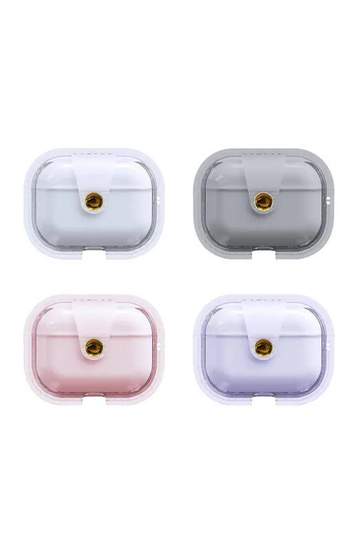 Techaks TCHS31884 Air-Pods Pro Zore Airbag 33 Darbelere Karşı Dayanıklı Magnetik Kılıf-Gri