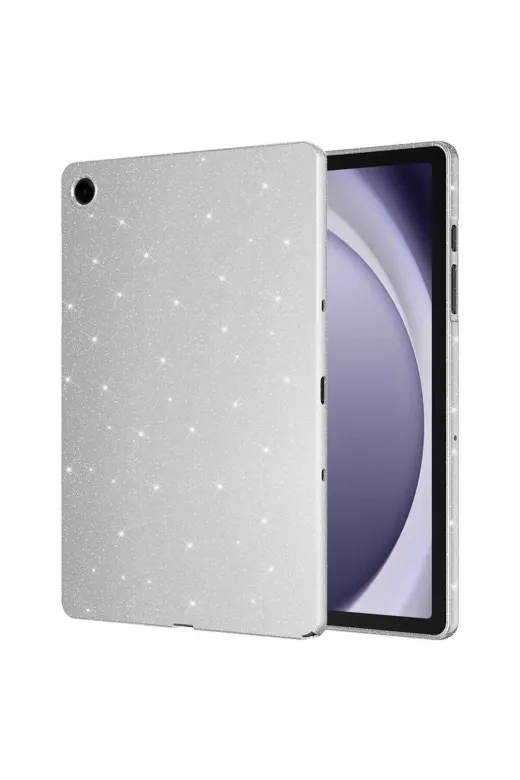 Techaks TCHS32048 Galaxy Tab S9 Simli Parlak Görünümlü Uyumlu Zore Tablet Koton Kılıf-Gümüş