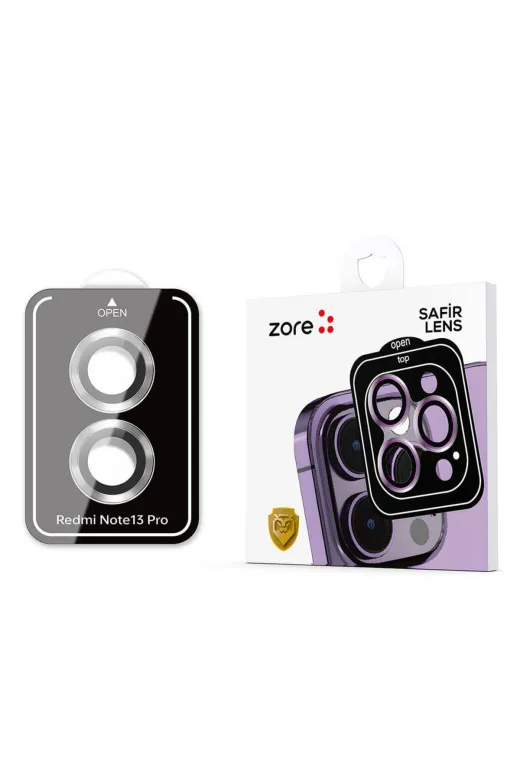 Techaks TCHS32086 Xiaomi Redmi Note 13 Pro 4G Zore Kamera Lens Koruyucu Cam Filmi-Gümüş