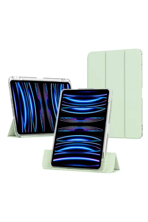 Techaks TCHS32349 Ipad Air 11 2024 Kılıf Magnetik Ayrılabilen Aihttgli Uyumlu Zore Sliding Tablet Kılıfı-Lavender