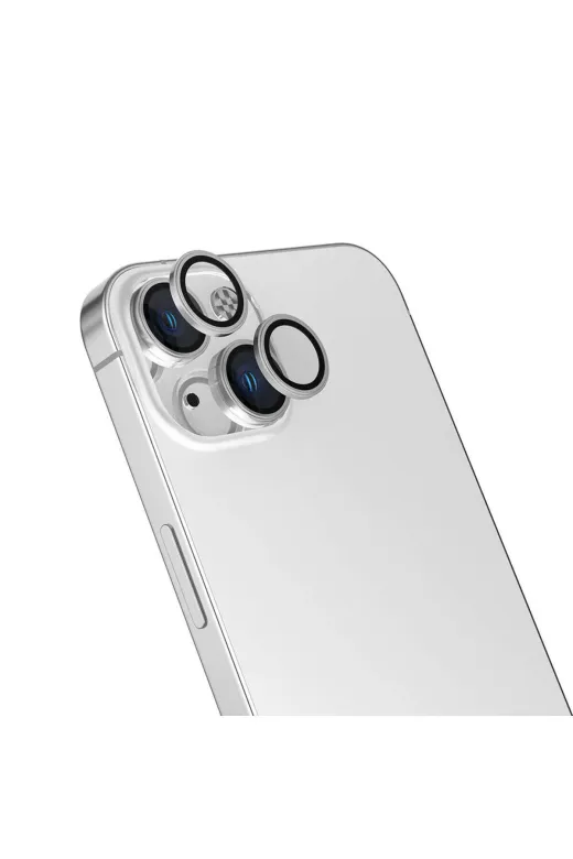Techaks TCHS33030 Apple Iphone 16 Plus Zore Cl-15 Parmak İzi Bırakmayan Anti-Reflective Kamera Lens Koruyucu-Gümüş