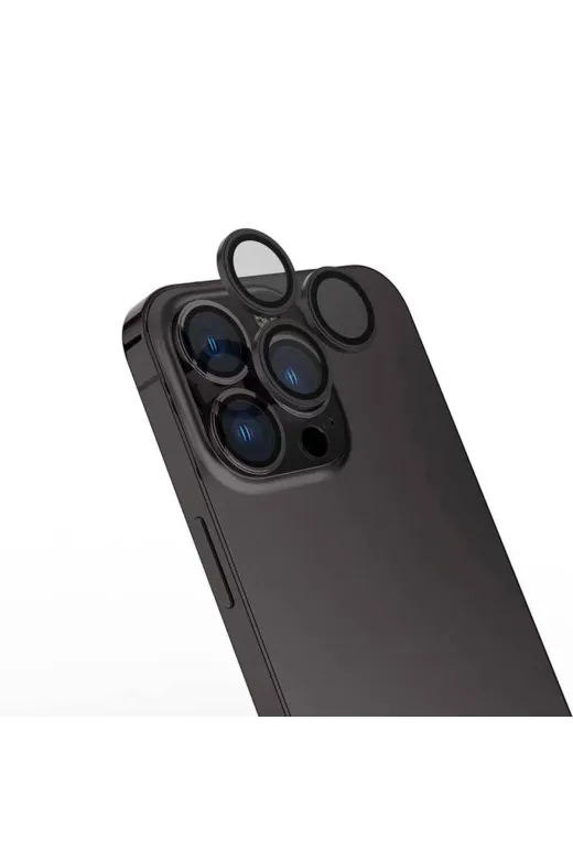 Techaks TCHS33032 Apple Iphone 16 Pro Max Zore Cl-15 Parmak İzi Bırakmayan Anti-Reflective Kamera Lens Koruyucu-Gri