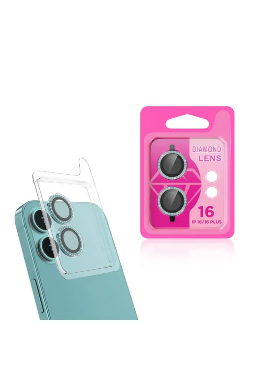 Techaks TCHS33354 Apple Iphone 16 Plus Zore Cl-06 Kamera Lens Koruyucu-Açık Yeşil