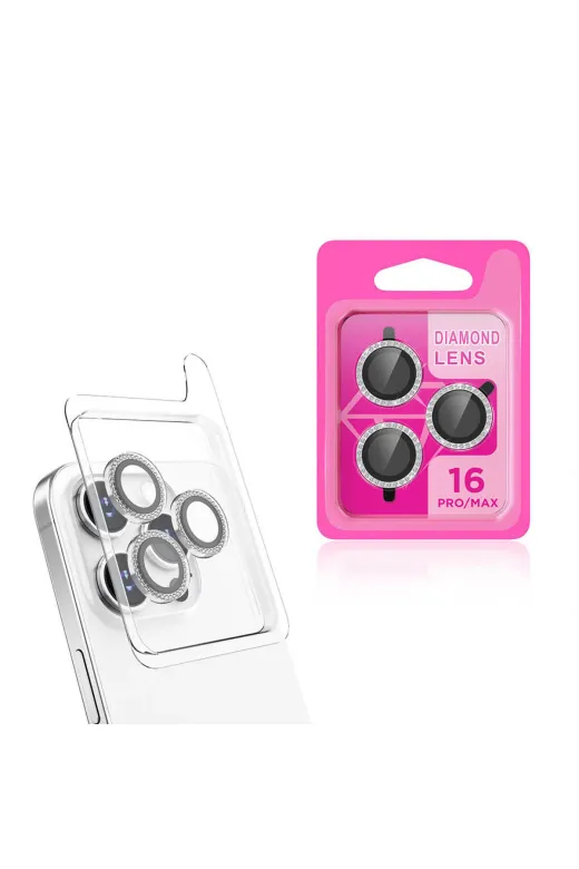 Techaks TCHS33356 Apple Iphone 16 Pro Max Zore Cl-06 Kamera Lens Koruyucu-Gümüş