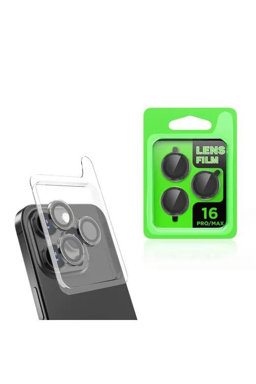 Techaks TCHS33359 Apple Iphone 16 Pro Zore Cl-07 Kamera Lens Koruyucu-Siyah