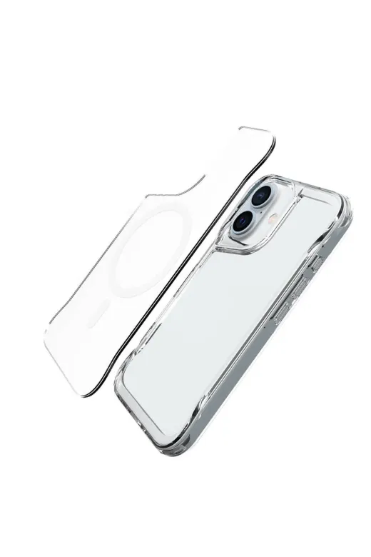 Techaks TCHS33487 Apple Iphone 16 Plus Kılıf Zore Magsafe Şarj Özellikli T-Max Magsafe Kapak-Şeffaf