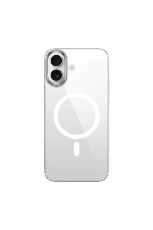 Techaks TCHS33791 Apple Iphone 16 Plus Kılıf Magsafe Şarj Özellikli Şeffaf Cam Arka Yüzey Zore G-Glass Kapak-Şeffaf